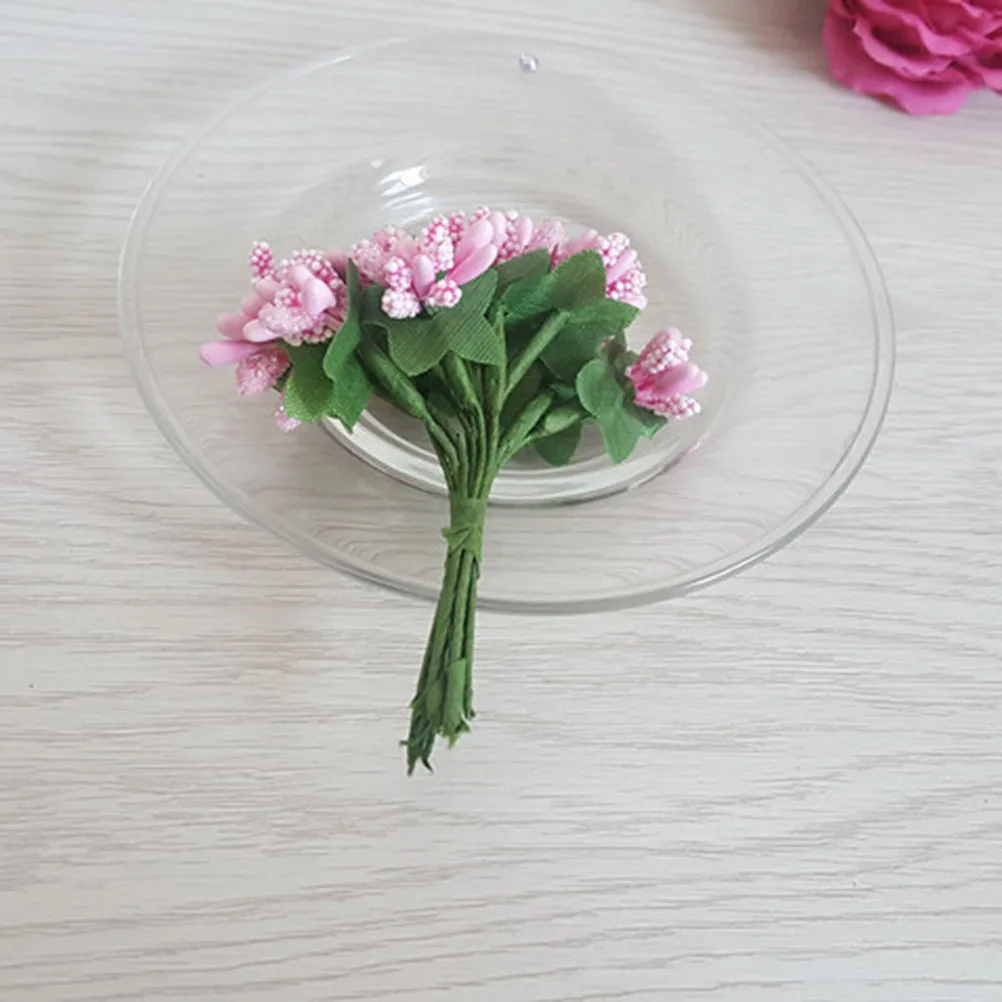 

12 Pcs/bunch Simulated Small Berries Decoration Artificial Berry Floral Picks Pink Ornaments for Christmas Tree