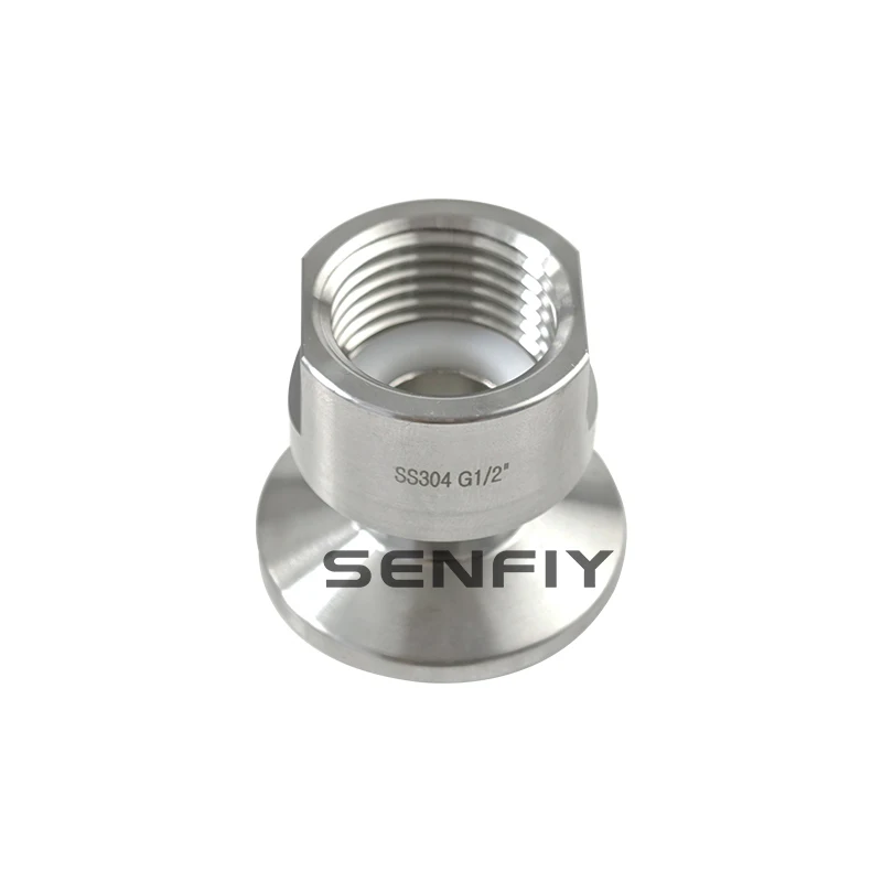 G1/4 "1/2" BSPP أنثى إلى TC 34 مللي متر ثلاثي المشبك موصل SS304 وصلة أنابيب الفولاذ المقاوم للصدأ موصل محول مع حشية PTFE البحر