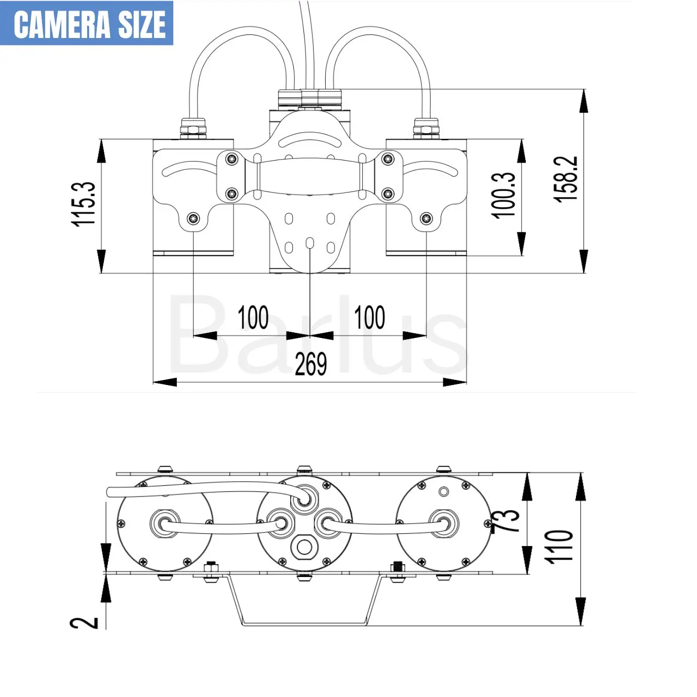 كاميرا IP قوية 1080 بكسل تحت الماء للمياه التعكرية