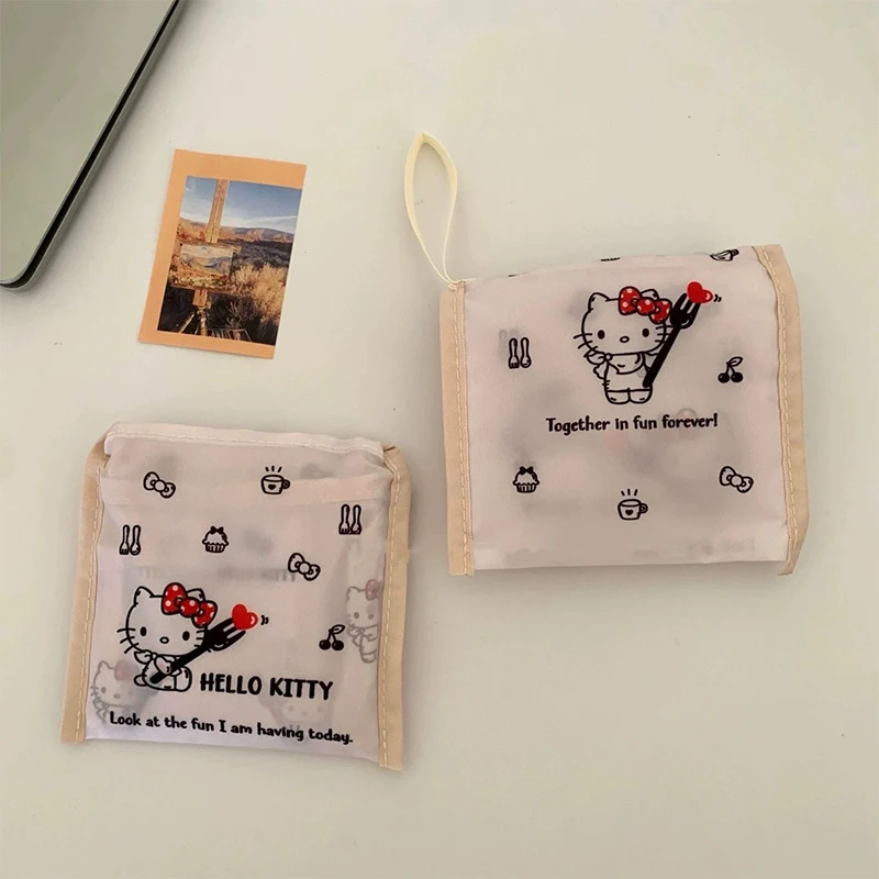 Sanrio Handbag Kawaii Hello Kitty Cartoon Anime Cute Outdoor Student Portables borse per la spesa snack borse per la conservazione giocattoli regalo