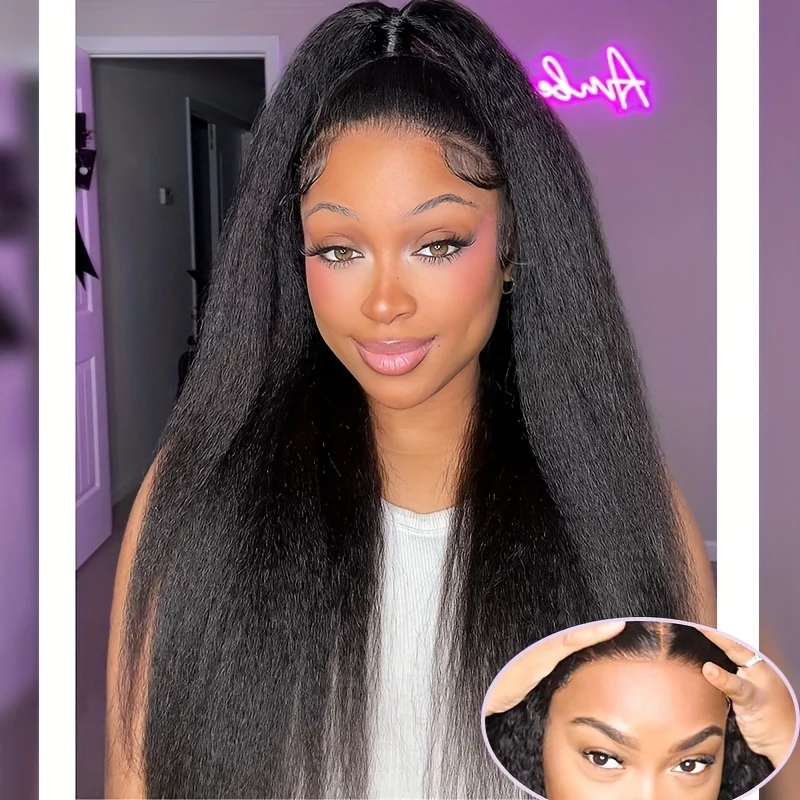 غريب مستقيم 3 في 1 شعر بشري نصف باروكة 250 كثافة 100% شعر بشري برازيلي قبل قطعها ارتداء ونصف شعر مستعار للنساء