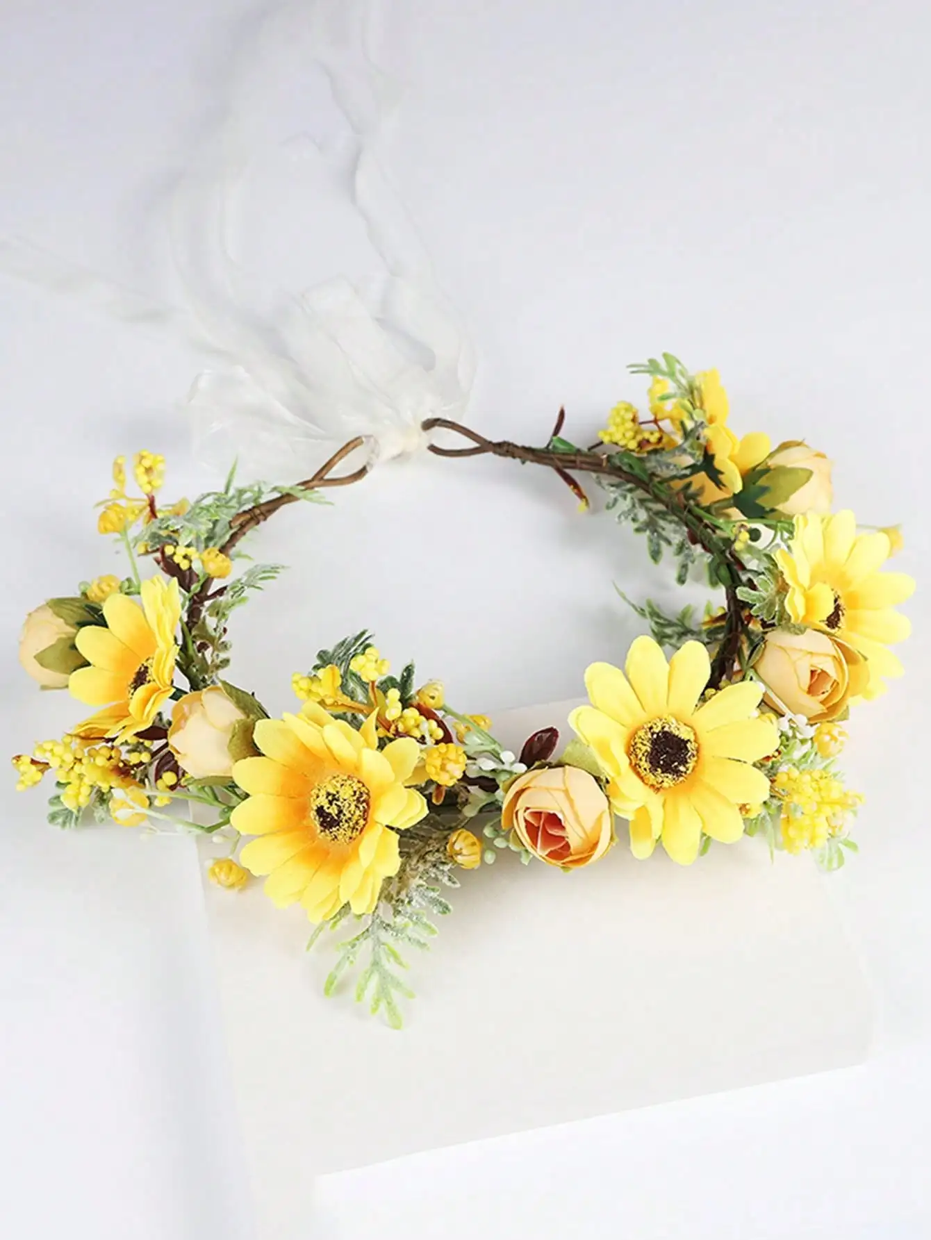 

1pc Nature-Inspired Daisy Flower Headband, Sweet Bridesmaid Accessory For Girls