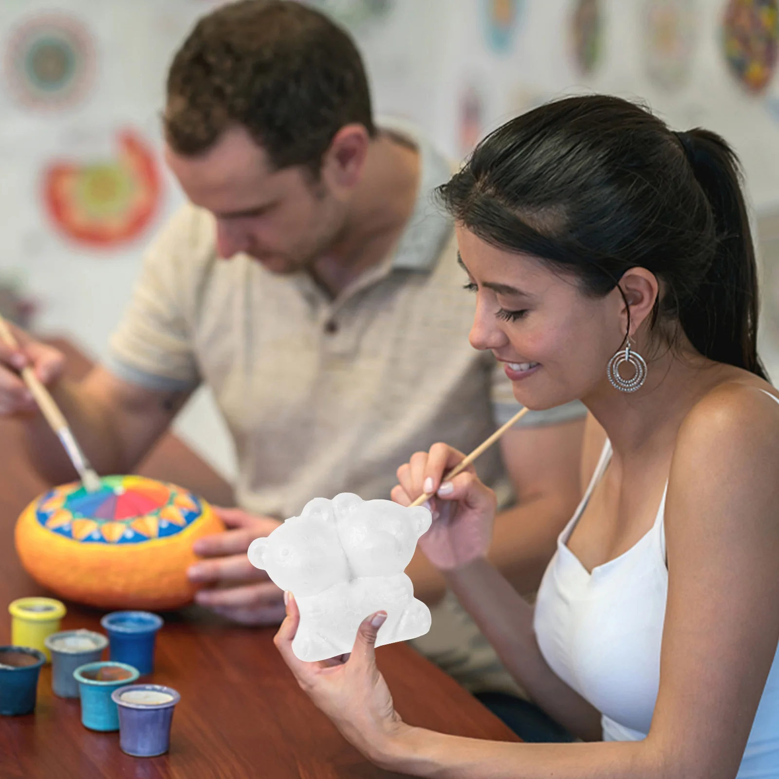 

10pcs White Mold For Diy Crafts Foam Animal Sculpture Educational Art Decoration Supplies Projects Decoration Supplies