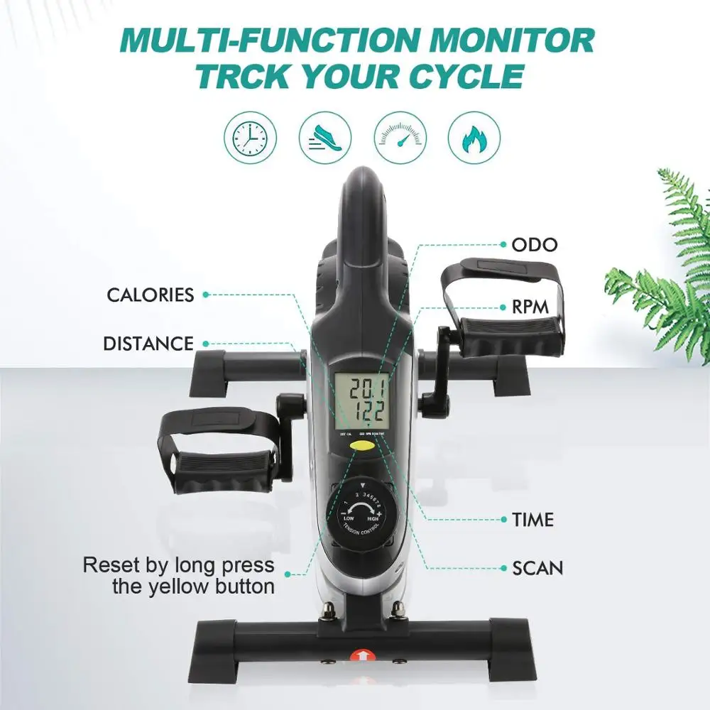 Exercise Pedal Bike Home Fitness Equipment Portable Arm and Leg Trainer Indoor Cycle Bike Mini Pedal Exerciser
