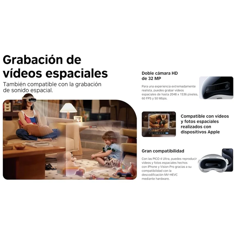 سماعة رأس PICO 4 Ultra VR MR الأصلية نظارات VR لاسلكية ثلاثية الأبعاد 6DOF شاشة الواقع الافتراضي 4K لألعاب البخار الكل في واحد
