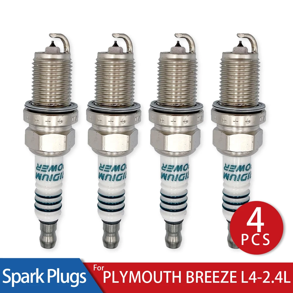 

4 Pcs/Lot Iridium Power Spark Plugs Glow Plug for 1997-2000 PLYMOUTH BREEZE L4-2.4L Car Candle Stable operation of 80000km Auto