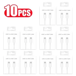 10PCS 1M C to C USB C to USB-C PD Type c Cable Charging Cables For Samsung Xiaomi Huawei Android phone With Box