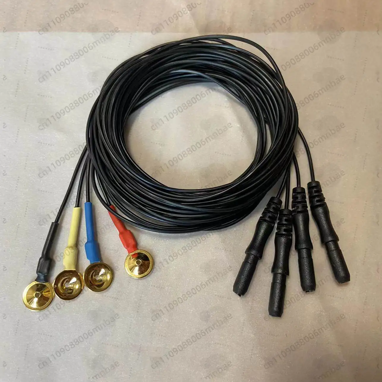 Gold disc electrode, 4PCS , lead wire for Din1.5 electrode sensor