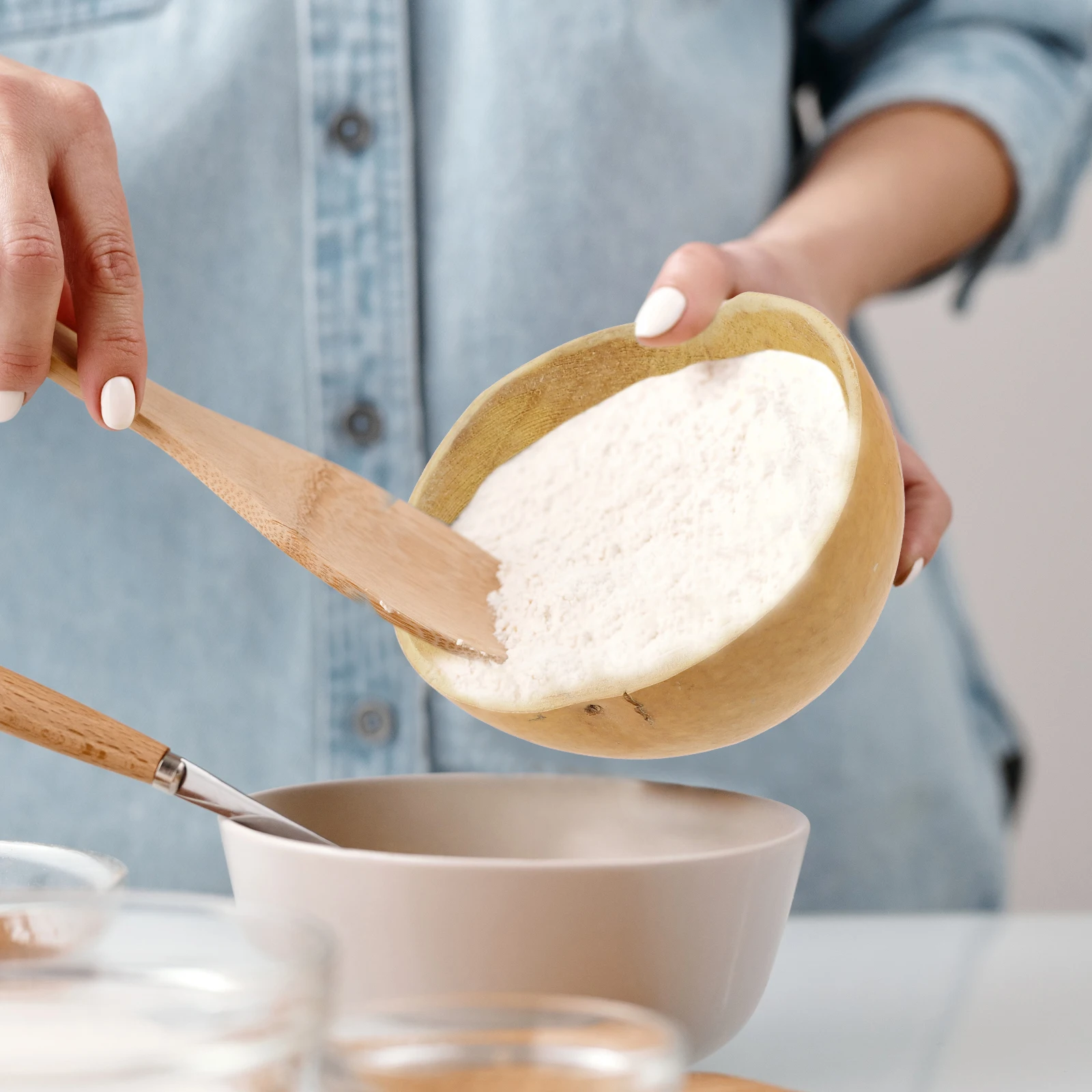 

Gourd and Ladle Crafts Natural Spoon Water Scoop Multifunction Thickened Dipper with Handle Travel Household