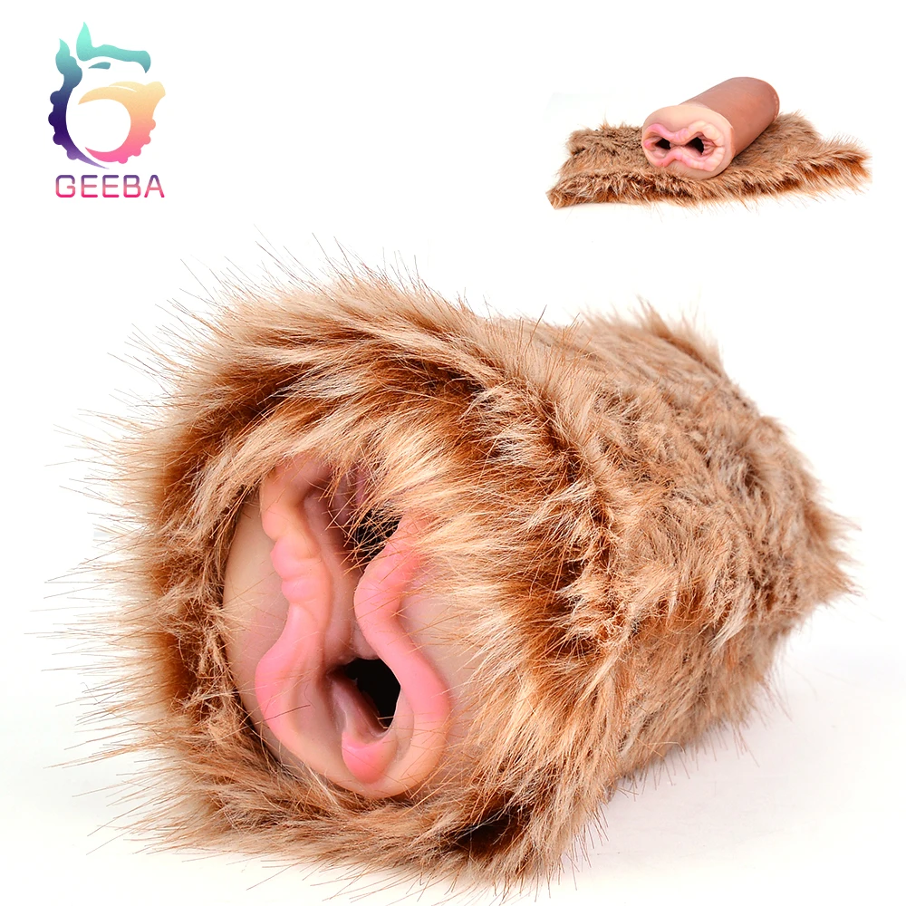 

GEEBA Fantasy Animal Masturbator In Fur All-Pass Onahole Realistic Vaginal Pocket Pussy Stroker Furry Silicone Sex Toys For Men