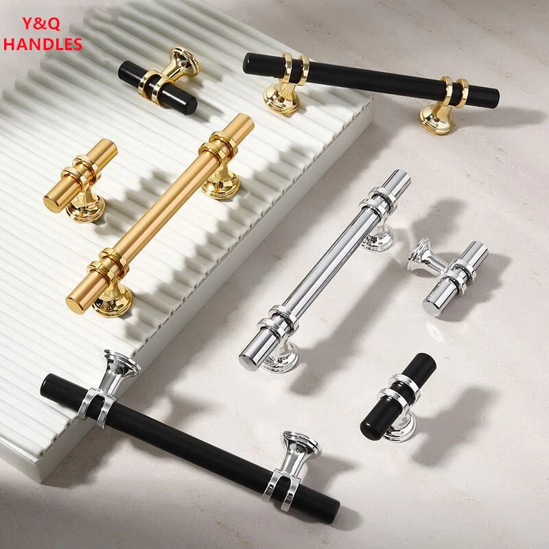 Handles Drawer Cabinet Furniture Kitchen Handles for Cabinet Knob Door Drawer Furniture Kitchen Knob Modern Simple Golden Silver