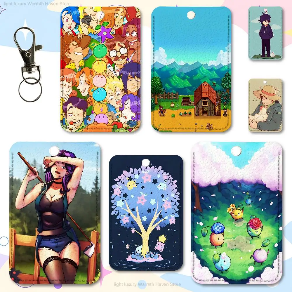 

Game S-Stardew V-Valley Holder Keychain For Work Card Bank Business Holder Student Card Protective Case Bus Card