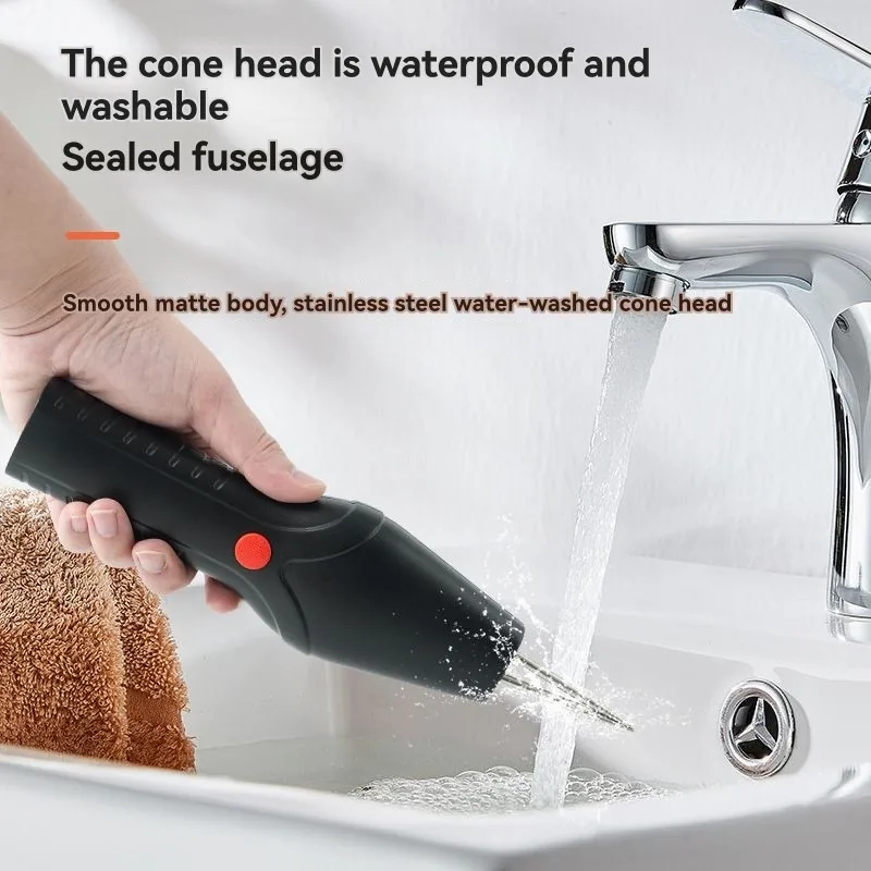 ناتف ريش الدواجن الكهربائي المحمول 7.4 فولت مقاوم للماء، مزيل ريش الدواجن الأسود #3