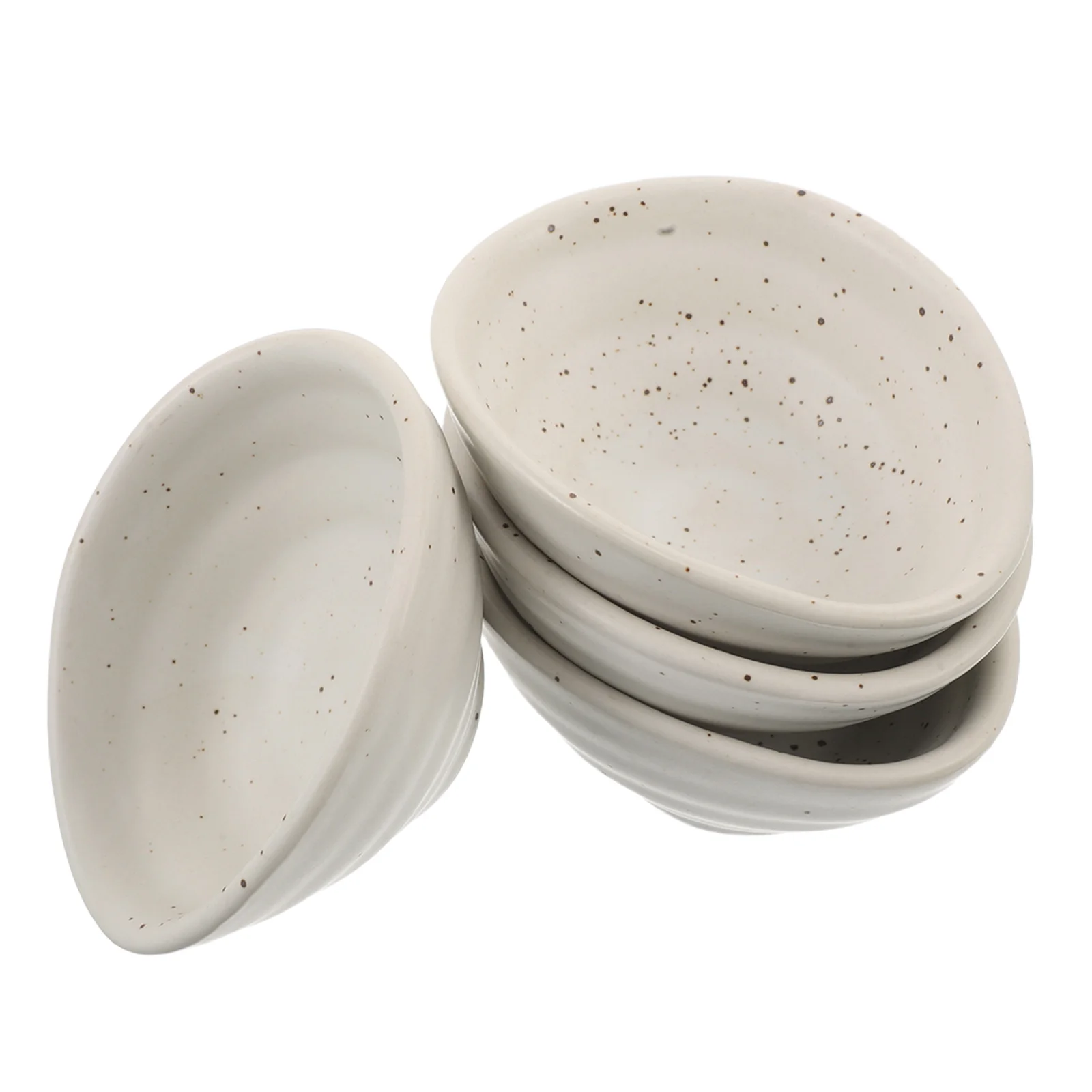 

4Pcs Japanese Style Ceramic Dipping Dishes Elegant Soy Sauce Bowls for Sushi Dumplings Vinegar Ketchup Bbq Condiment Serving