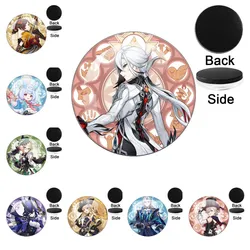 Genshin Impact All Characters Of Fontaine Arlecchino Neuvillette Furina Glass Refrigerator Magnets Game Peripherals Gift