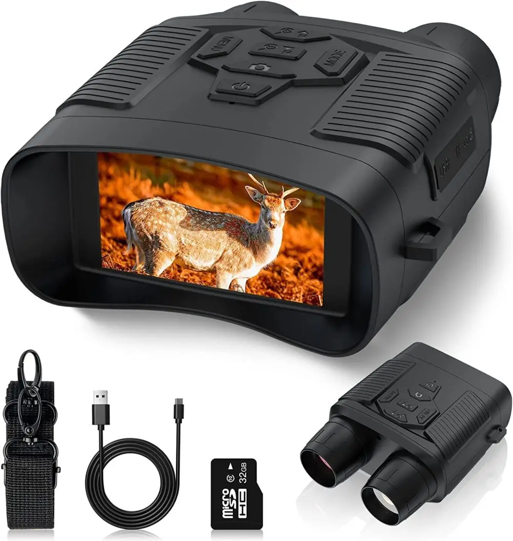 Outdoor Wildlife 4K HD Digital Infrared Night Vision 300m Range 4000mAh Rechargeable 5X Digital Zoom Birdwatching Camping