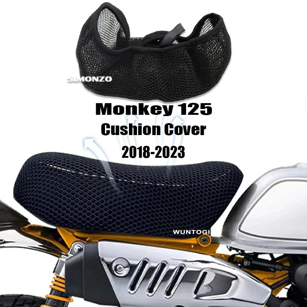 

Чехол для мотоциклетного сиденья Monkey125, защитная подушка для сиденья MONKEY125, 3D сетчатая сотовая подушка для сиденья для Honda Monkey 125 2018-2023