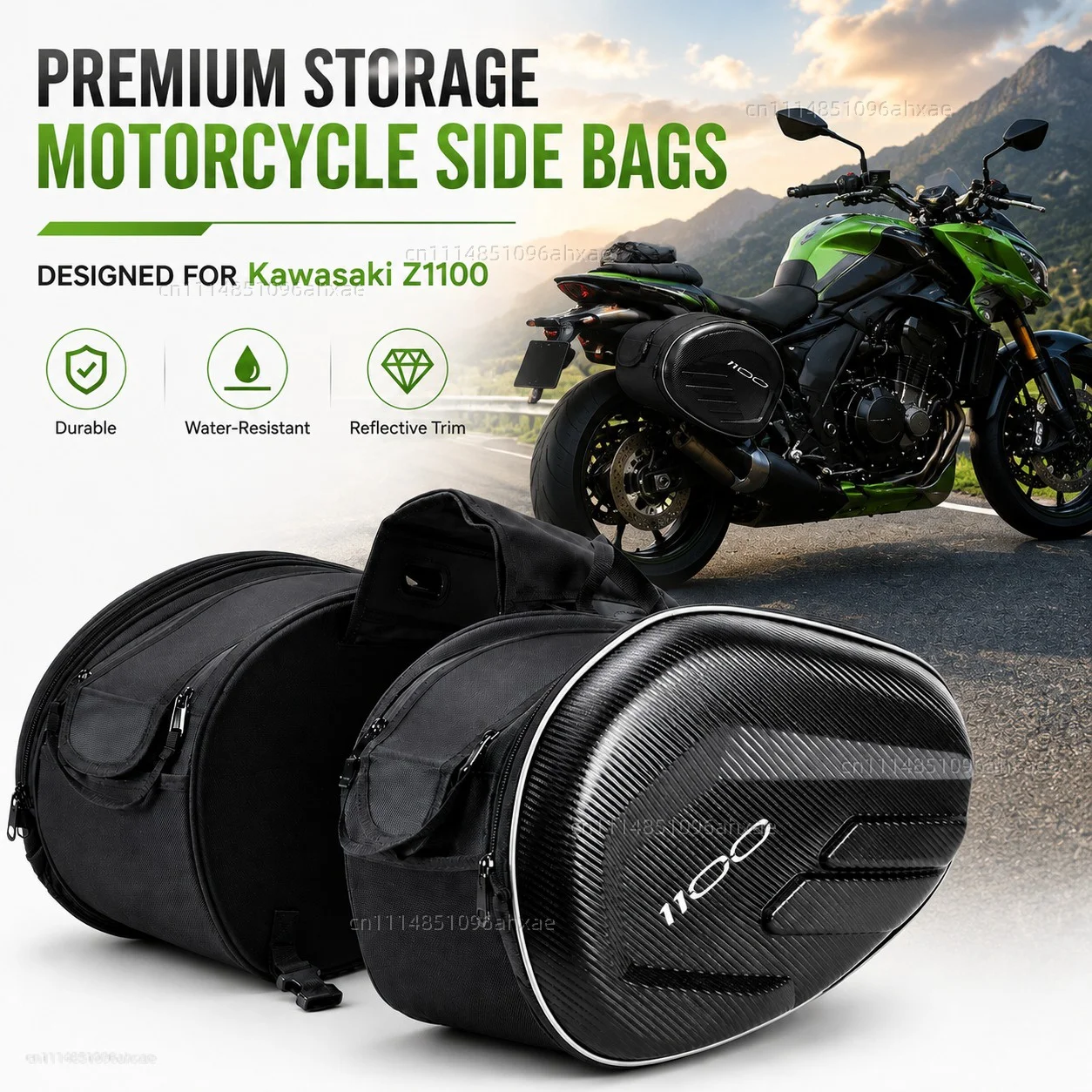 For Kawasaki Ninja 1100SX SE Versys 1000 SE Versys 1100 SE Z1100 SE 2PCS Motorcycle Pannier Bags Luggage Saddle Bags Side