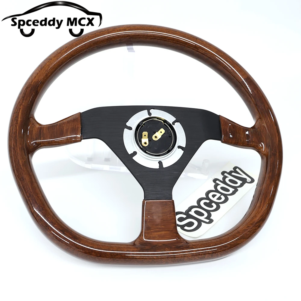 Spceddy MCX Racing Steering Wheel Classic Wood 14inch 345 350mm Sport Elliptical Steering Wheel