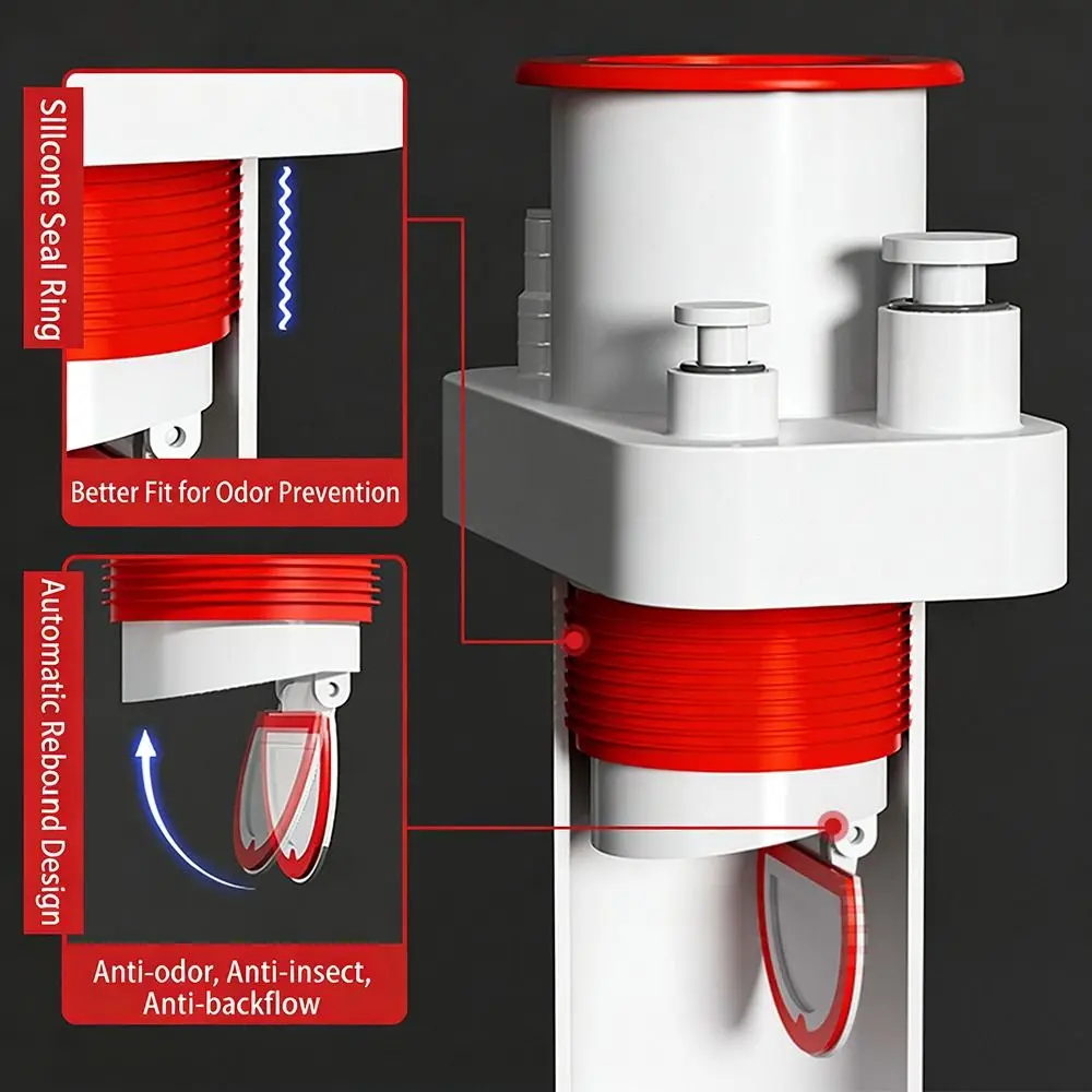 

Пластиковый соединитель для кухонных труб 5-в-1: компактный, многофункциональный, с защитой от запаха, для сливных труб
