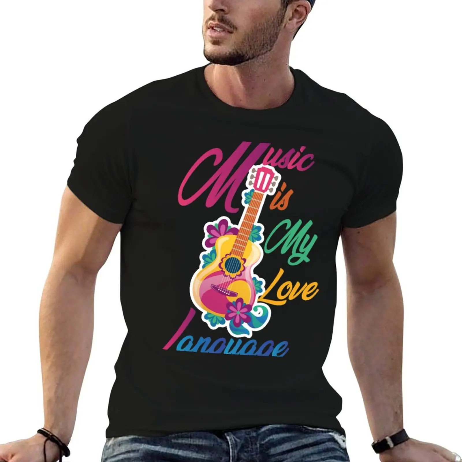 Music is My Love Language T-Shirt Lightweight Casual Summer T-Shirt