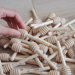 20/50/100Pcs Personalized Wooden Mini Honey Stick Customized Mixing Bar Wedding Gift Baby Shower Decoration Dessert Utensi