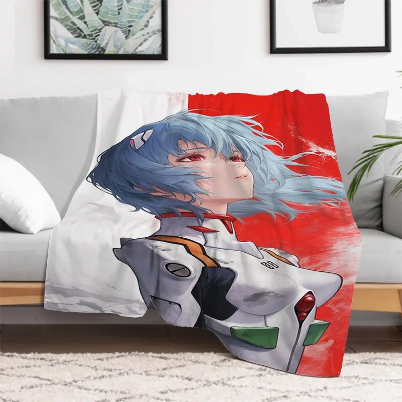 

Anime E-Evangelion Fleece Blanket Fluffy Bed Blankets for Decorative Sofa King Lid Microfiber Bedding Catnap Knee Throw Soft Nap