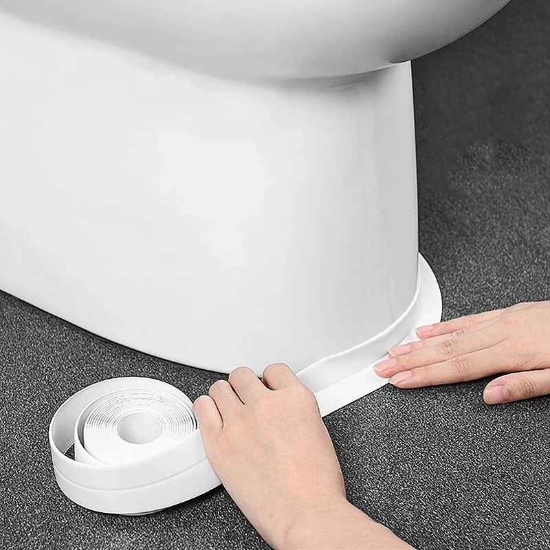 Sealing Caulk Strip Tape PVC Self adhesive Waterproof Shower Sink Bath Edge Wall Sticker For Kitchen Bathroom Bathtub Floor