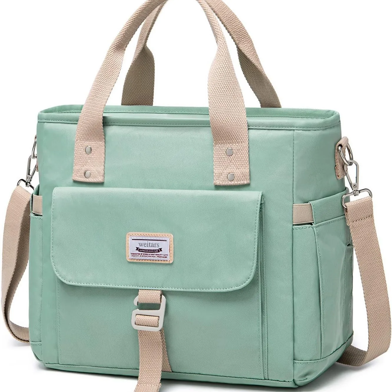 

Fashionable Women's Insulated Lunch Tote Bag With Large Opening Temperature Control, Equipped With Detachable Shoulder Strap