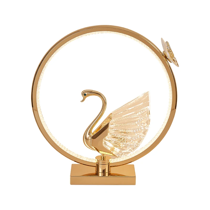 ULANI Modern Golden LED Swan Table Lamp Creative Design Desk Light Decor For Home Living Room