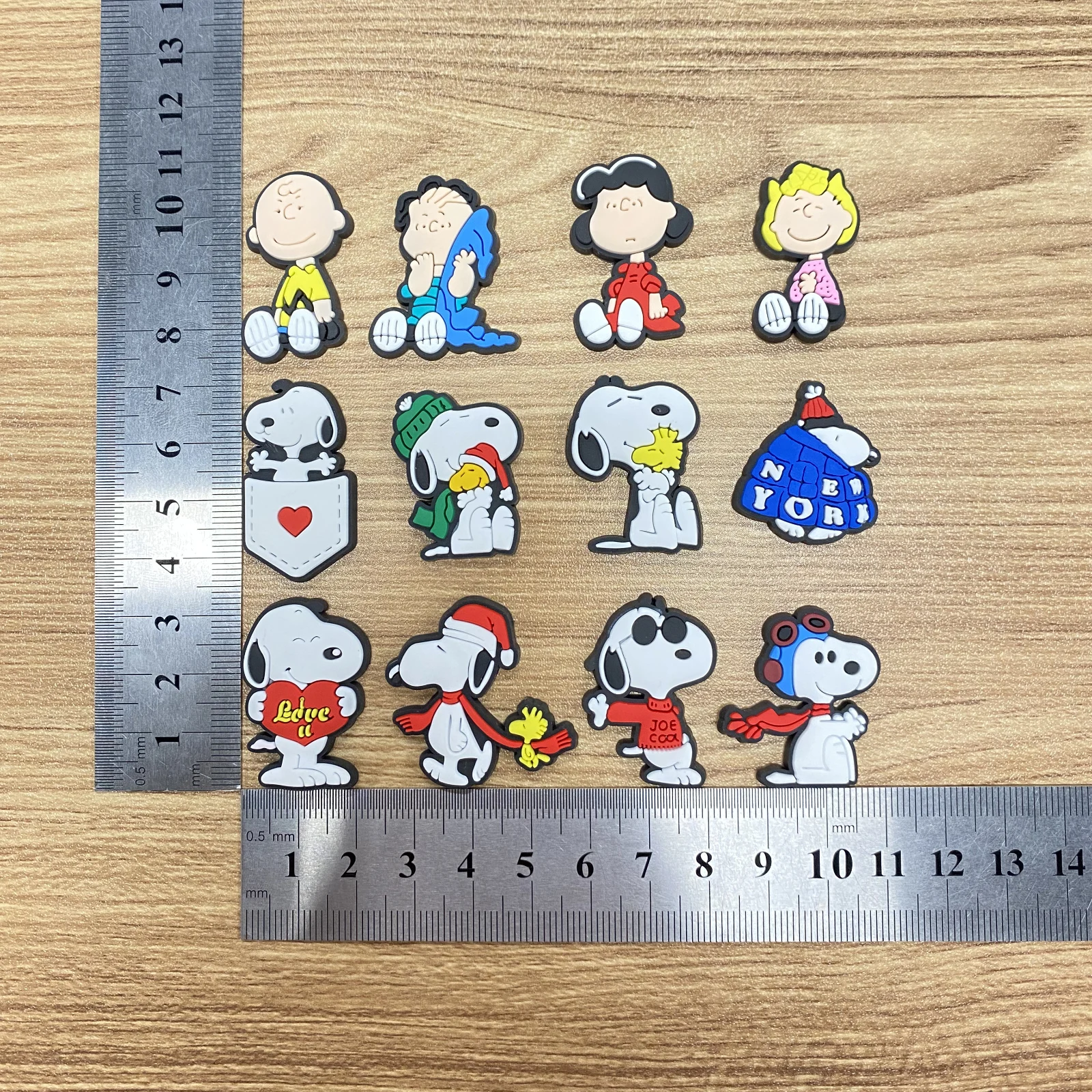 12pcs Snoopy Cartoon Shoe Charms PVC Cute Decor Accessories Set for Clogs Sandals DIY Ornaments Gift image 4
