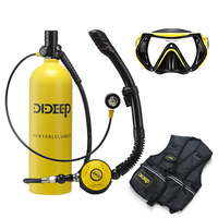 DIDEEP Free Diving 20-30Mins 2L PLUS Scuba Diving Tank Snorkel Set