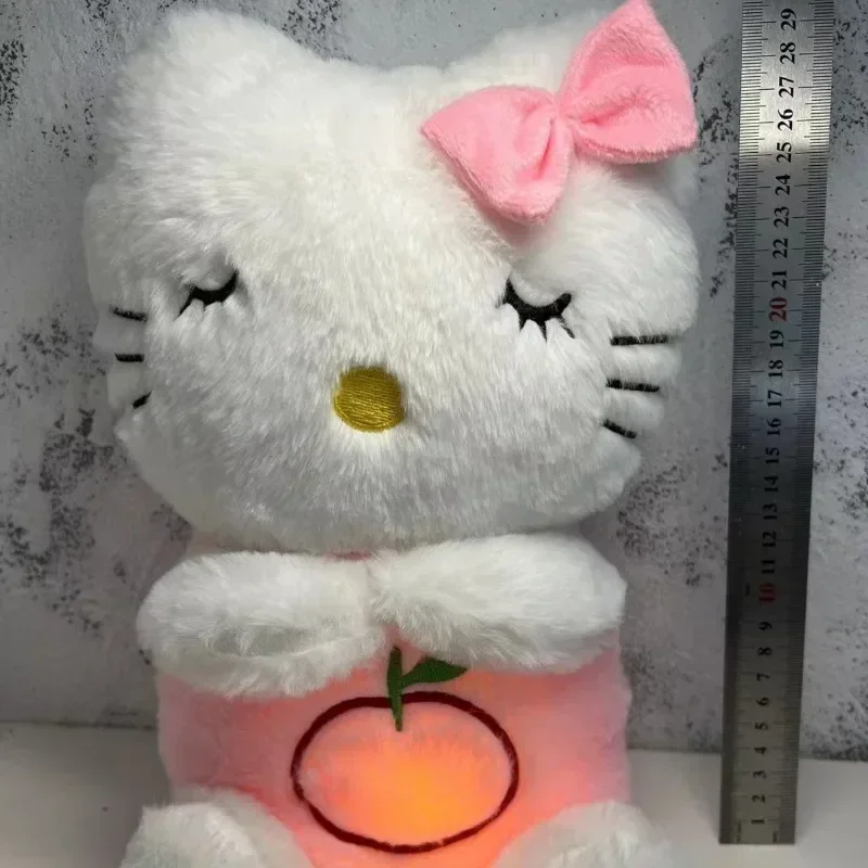 Sanrio respiration Hello Kitty brillant apaisant poupée dessin animé Kt chat poupée accessoires chambre décoration Kawaii bébé jouet cadeau