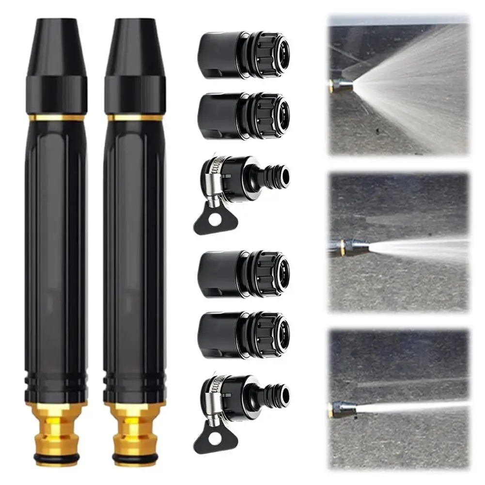 Garden Hose Spray Nozzle High Pressure Washing Water Gun Portable Direct Spray Car Wash Nozzle Home Garden Shower Water Gun Tool