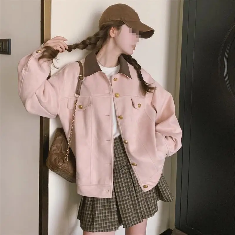 Sweet Temperament Girl's New Jacket Fashionable Trend Women's Loose Casual Jacket Retro Cardigan Youth Tops Comfortable Cute