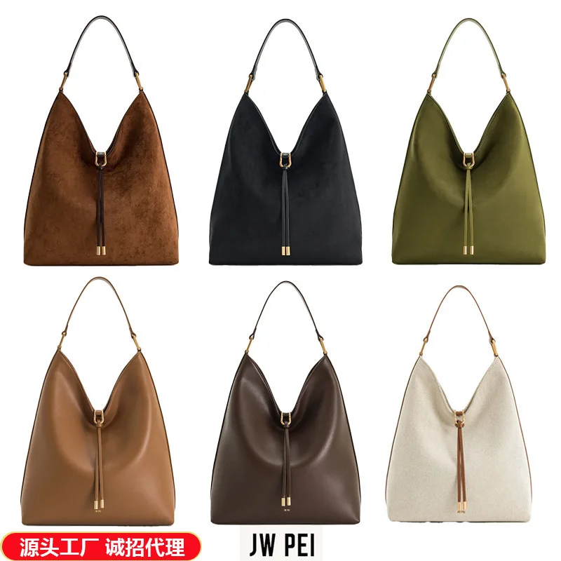 JWPEI tote bag for women, Ariahobo bag, large capacity, lazy feeling, single shoulder armpit bag, crossbody bucket
