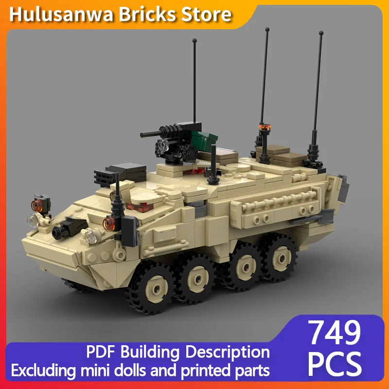 

M1126 Stryker Armored Car Model MOC Building Bricks War Equipment Modular Technology Gifts Holiday Assemble Children Toys Suit