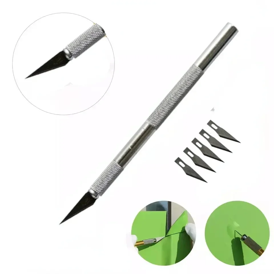 Non-Slip Metal Scalpel Knife Tools Kit Cutter Engraving Craft knives +5pcs Blades #11 for Mobile Phone PCB DIY Repair Hand Tools