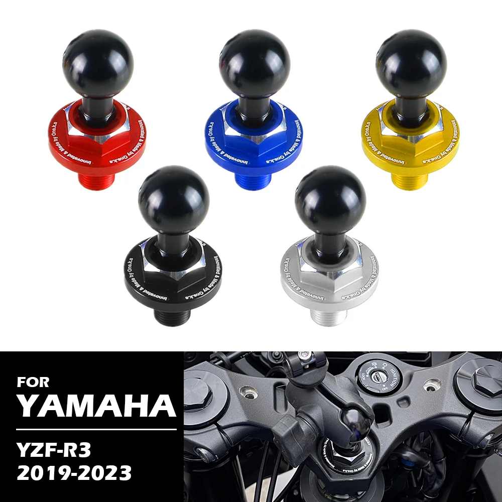 Motorcycle Bolt Triple Clamp Screw Cap For YAMAHA YZF R3 2019 2020 2021 2022 2023 Front Fork Upper Top Bridge Steering Stem Nut