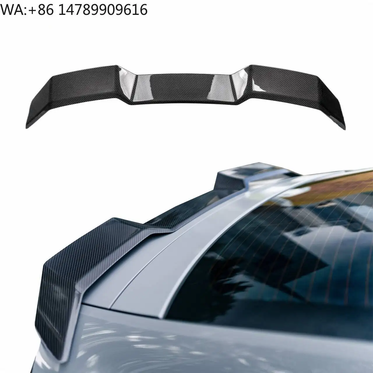 K Style Dry Carbon Fiber Rear Trunk Wing Spoiler for  RS7 C8 A7 S7 2018+
