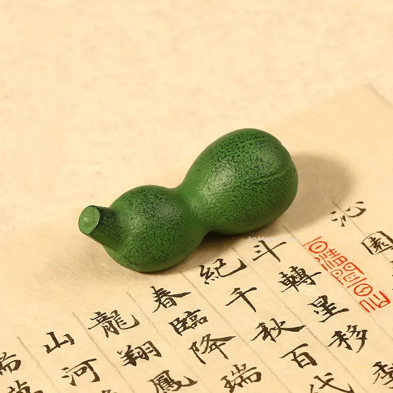 

Creative Cast Iron Calligraphy Pufferfish Paperweight Solid Gourd Brush Pen Holder Stationery Student Metal Cute Little Ornament