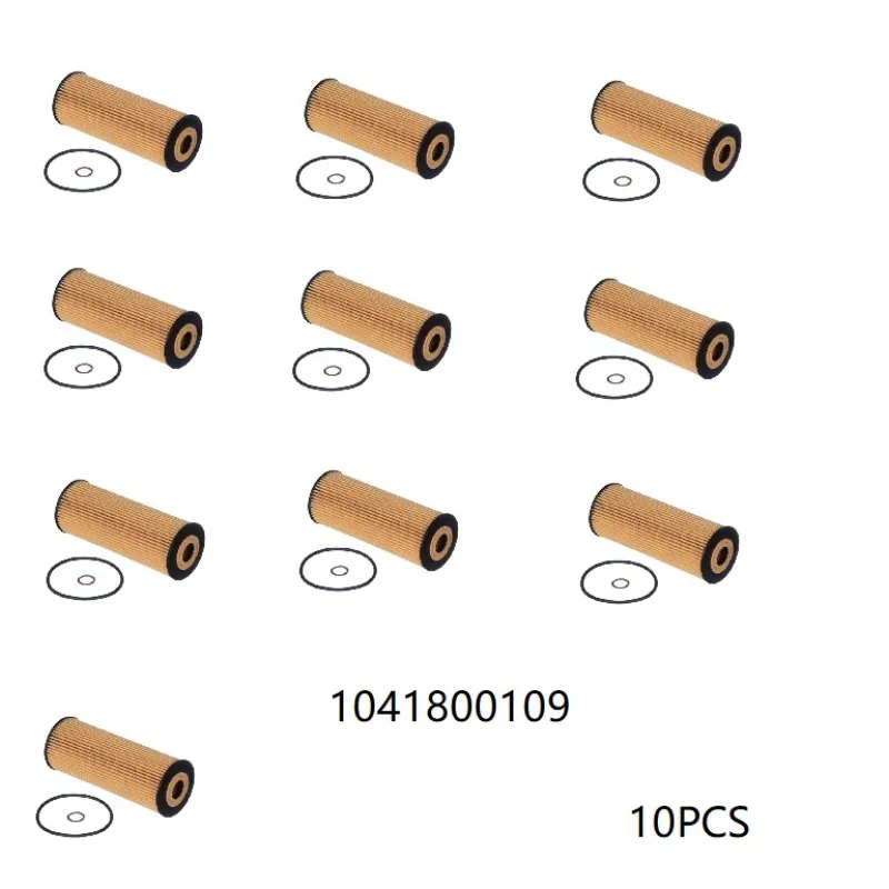 10 filtros de aceite 1041800109 para Daewoo SsangYong Rexton Korando Musso 2000 2001 2002 2003 2004 2005 1998cc 2295cc 3199cc