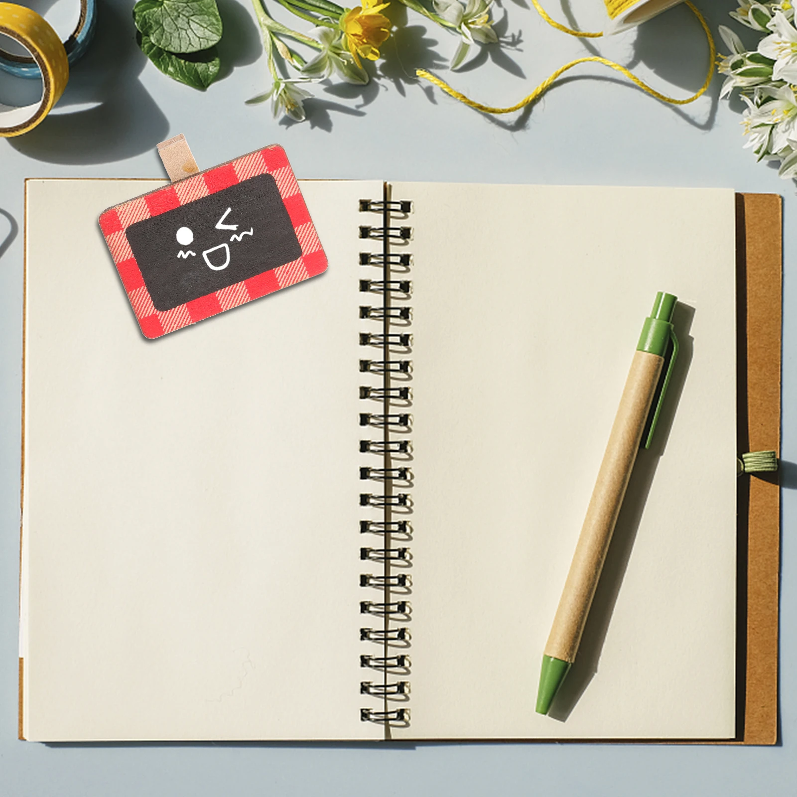 20 Pcs Blackboard Clips Wooden Mini Note Taker Bill Holder Message Board Groceries Clamps Reusable Home Signs Memo Chalkboard