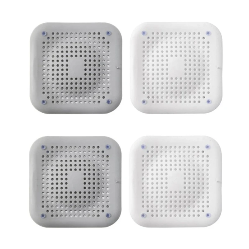 4 Pcs Hair Catcher,With 16 Removable Suction Cups,Shower Drain Cover Filter,For Bathroom,Kitchen Shower Drain Trap,Etc