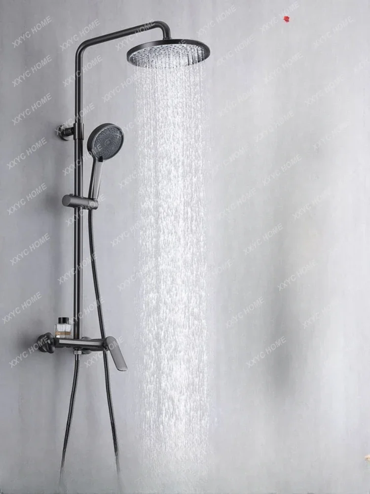 

Shower Head Set Hot and Cold Water Faucet Household Copper Boost Nozzle