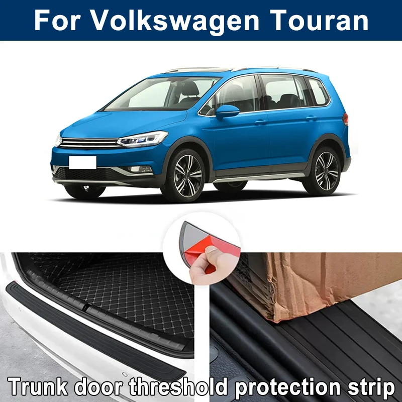 Car Trunk Sill Anti-scratch Guard Strip For Volkswagen Touran - Rear Bumper Rubber Protector Decorative Cover Sticker