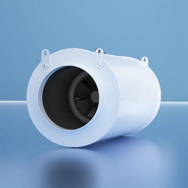 Silenced Hydroponics Ventilation Cooling 8 Inch EC Duct Exhaust Fan