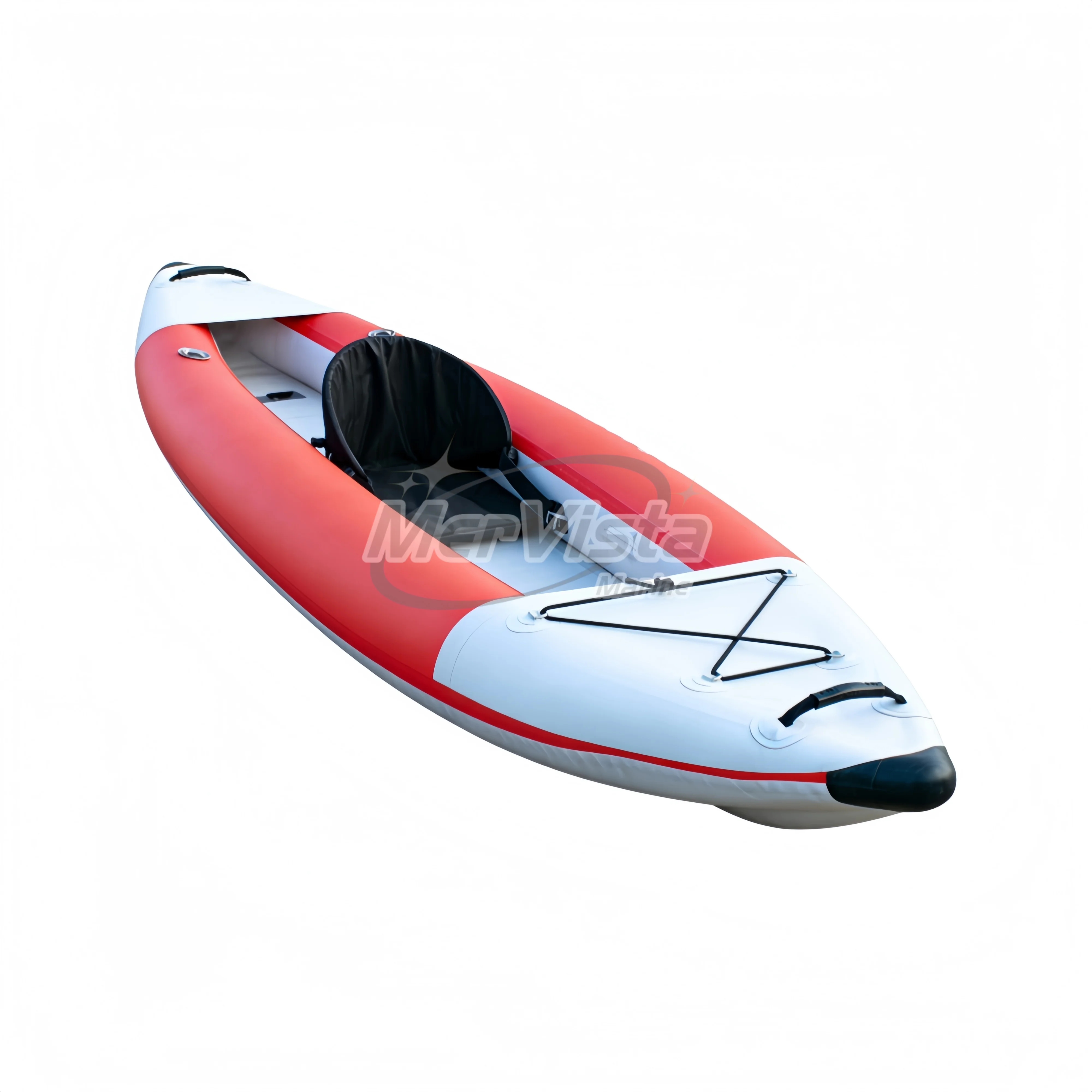Inflatable Tandem Kayak, 420cm Two Seat Design, Heavy Duty PVC Drop Stitch Floor, with Paddles, for Ocean Lake River Touring