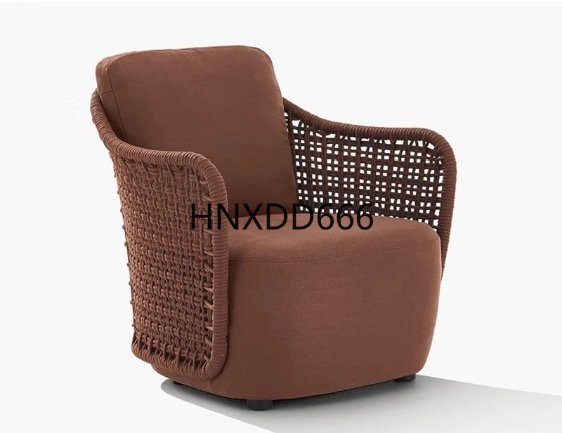 

Outdoor rattan sofa courtyard balcony waterproof and sunscreen combination