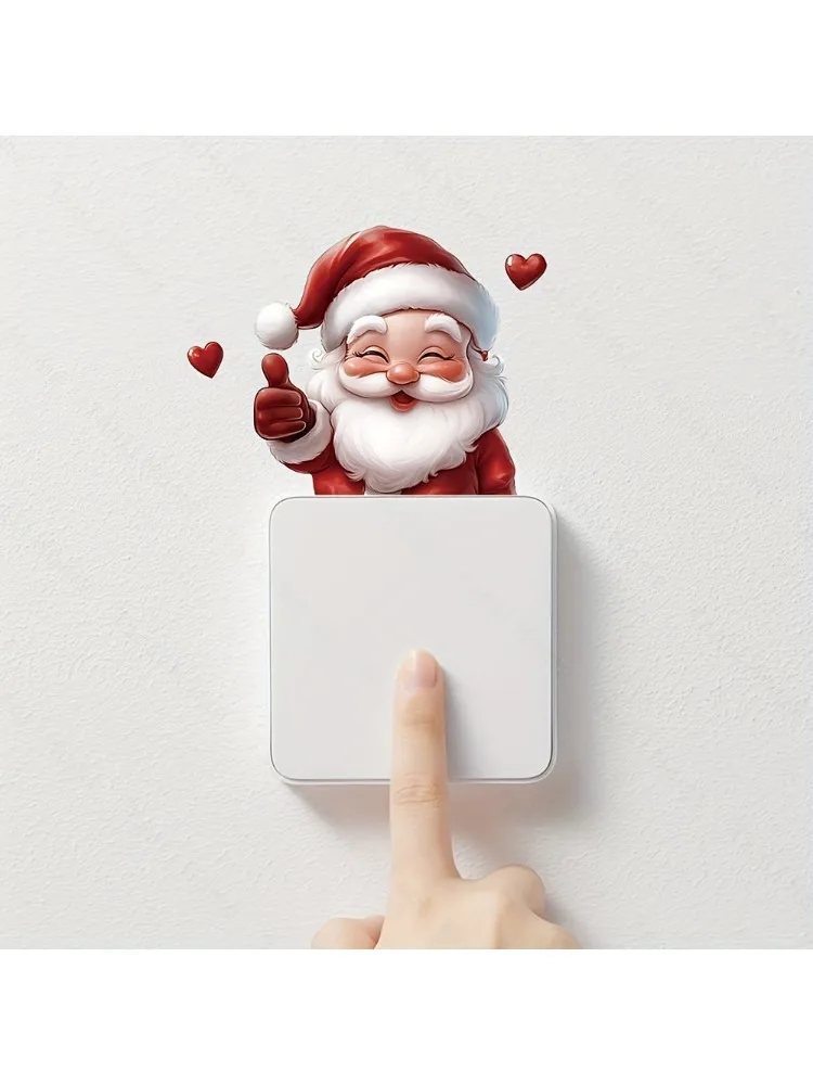 AliExpress Festive Santa Wall Switch Stickers - Vinyl Stickers Self Adhesive Christmas Home Decor,